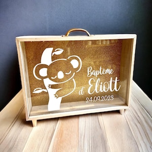 Baptême - Urne personnalisée pour enveloppes et cartes Anniversaire - Communion - Mariage - Retraite