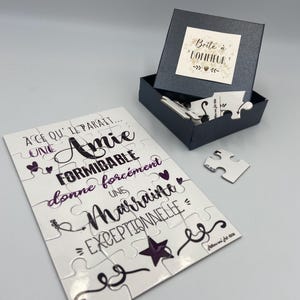 Puzzle 24pcs - Demande parrain - marraine originale pour les Amis et Amies - annonce grossesse