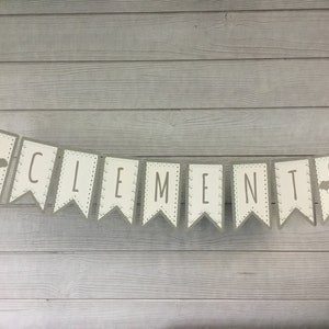 Rectangular pennant for personal garland with number of letters Hot air balloon theme image 2