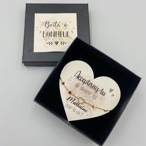 Boite surprise  + bracelet + CARTE COEUR Annonce - Demande Marraine