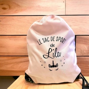 Personalized SWIMMING POOL bag sport leisure for children color, illustration, first name and text of your choice image 6