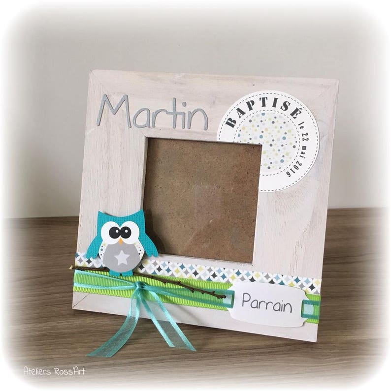 2 Square Frames 15 X Deco Communion Theme Owl Image 0