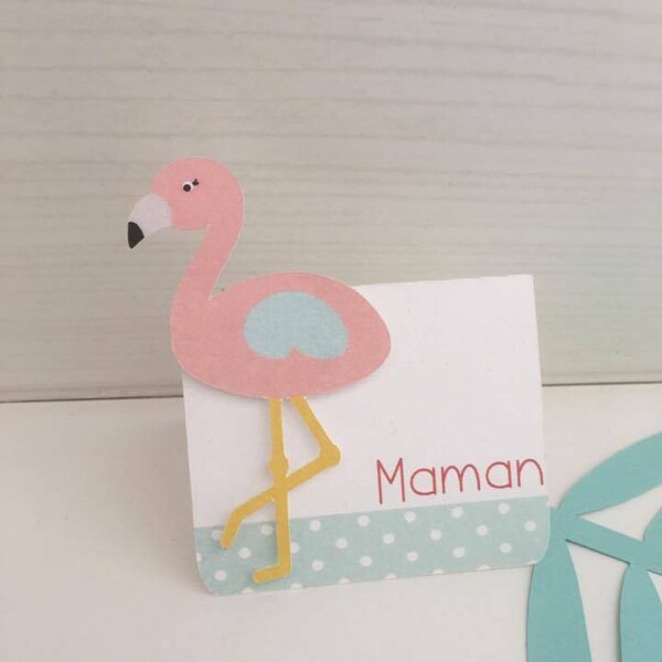 Marque-place 12pcs - Thème Flamant Rose - Flamingo