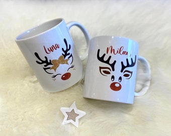 MUG de Noël en céramique personnalisé - 325ml - cadeau noël - cadeau fête de fin d'année