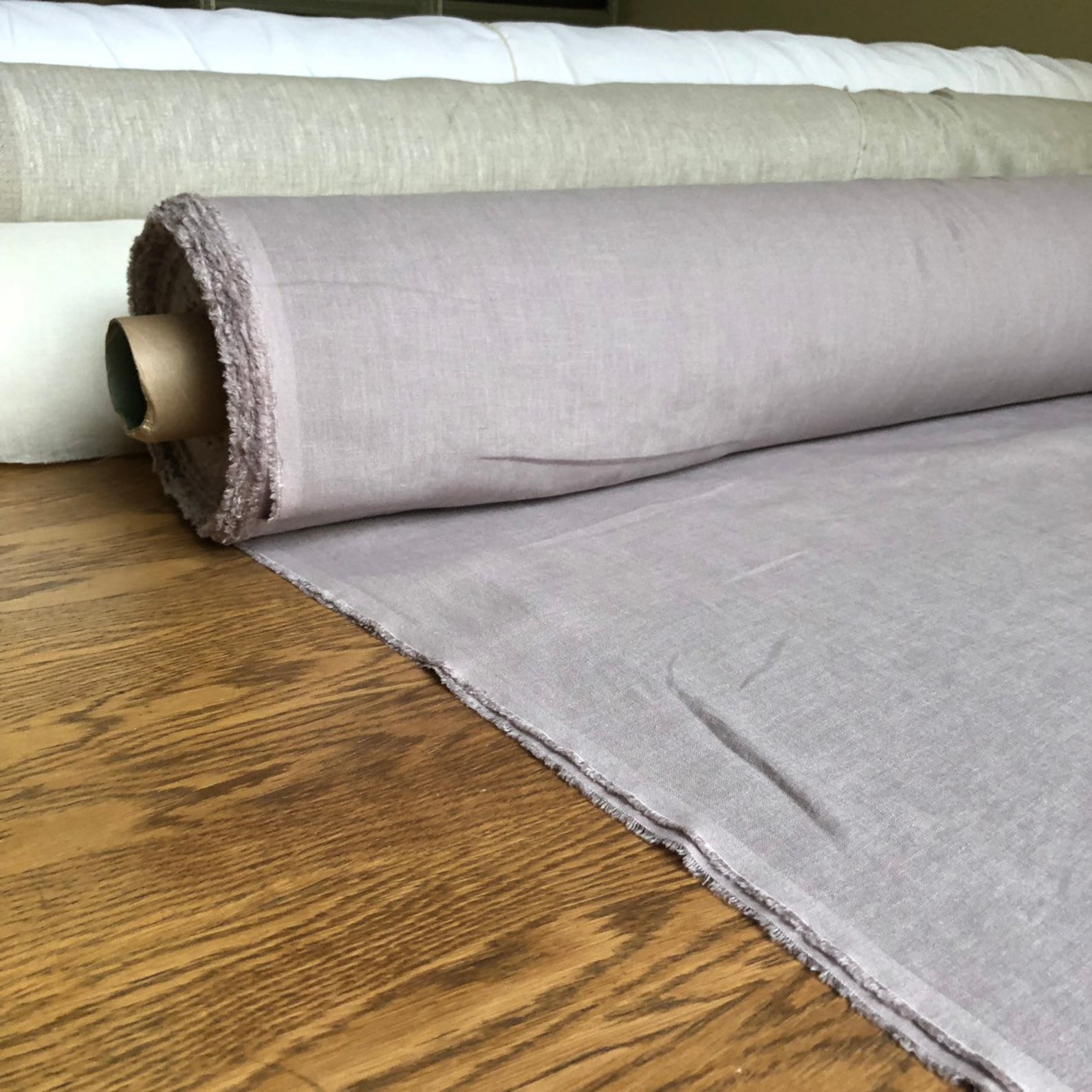 100 EXTRA Wide Natural LINEN Fabric BGO17 Soft Mystic Lilac Etsy