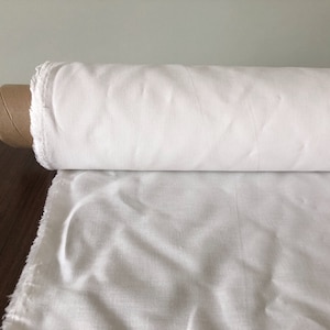 Extra Wide Bleached White Linen Fabric: 250cm Width, BGO17