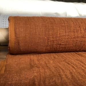 BGO6 Squash 100 % Natural LINEN fabric linen scarf, 140cm width fabric by the metre, for sewing, linen top fabric by the yard, linen