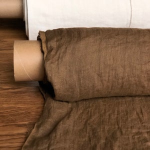 BGO1 light spicy 100 % light Natural LINEN fabric, linen scarf, 150cm width fabric by the metre, for sewing, linen top fabric by the yard