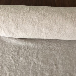 100 % extra ancho tejido natural LINO BGO27soft Beige, 195 g / 250cm de ancho de tela por el metro, ropa de cama imagen 2