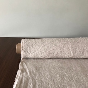 Extra Wide Soft Beige Linen Fabric: 110&quot; Wide, BGO17L