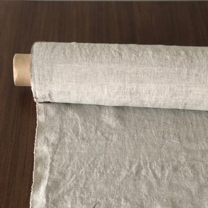 100 % EXTRA brett naturligt LINNEtyg, 250 cm brett tyg per meter BGO18 mjukt, sängkläder, överkast, sömnad, linneöverkasttyg från t