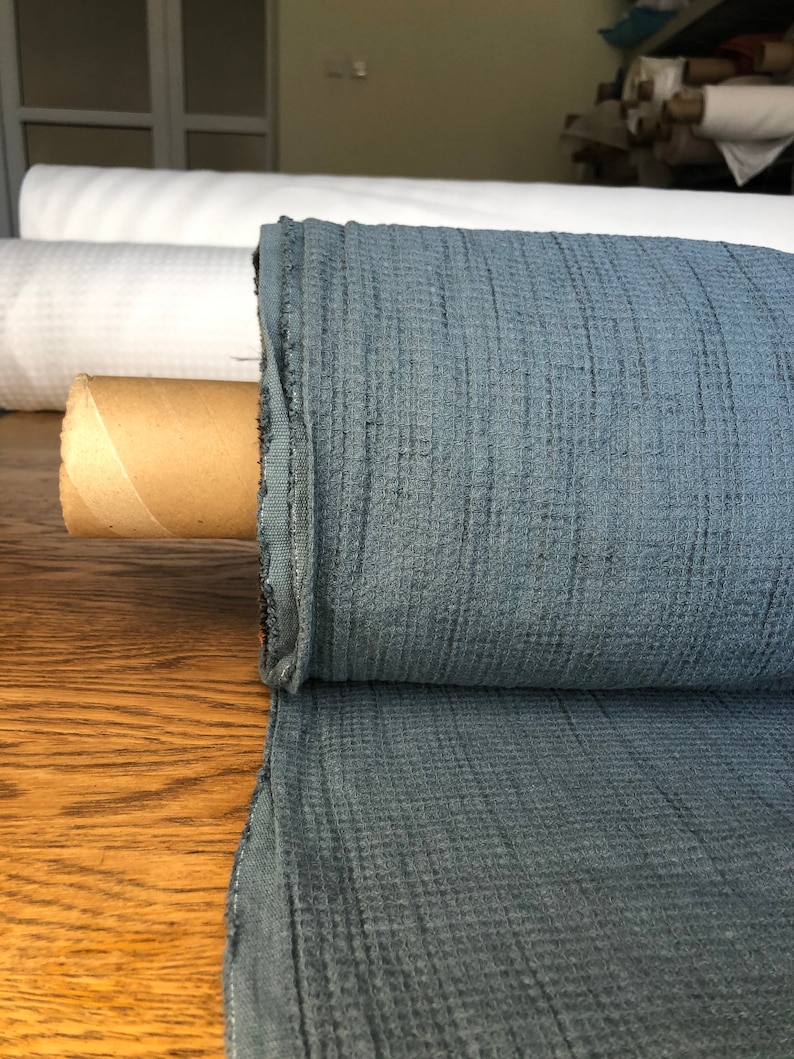 Small Waffle Natural LINEN/COTTON Fabric BGO138 7/134 Etsy