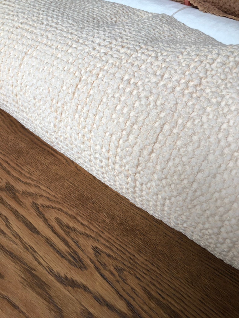 88 EXTRA WIDE Fabric Waffle Natural Linen/cotton Fabric Etsy