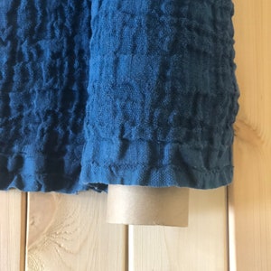 Marine Blue Linen Fabric: 100% Natural, Light Weight, 140cm Wide