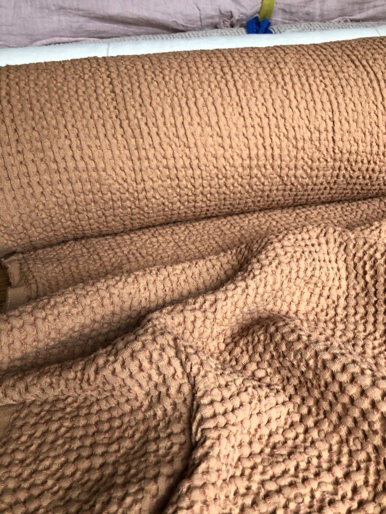 88 EXTRA WIDE Fabric Waffle Natural Linen/cotton Fabric Etsy
