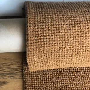 80" EXTRA WIDE 500g/200cm fabric, BGO139W Ochre , Waffle natural 100 % Linen fabric, fabric by the metre bath towel kitchen towel spa