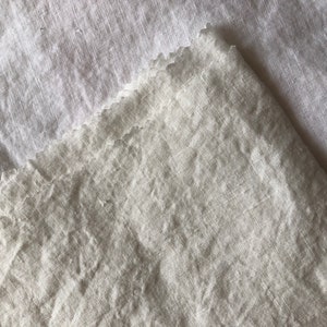 BGH8 100 % Natural HEMP fabric Natural White, 140 g/145 cm width fabric by the metre, bedding linen, bedspread, sewing linen top fabric