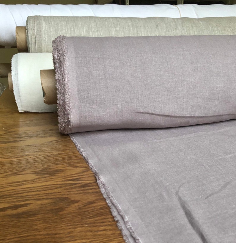 100 EXTRA Wide Natural LINEN Fabric BGO17 Soft Mystic Lilac Etsy
