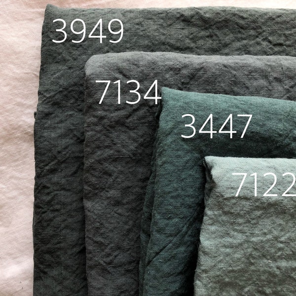 BGH36 green 100 % Natural HEMP fabric, 240g/145 cm width fabric by the metre, bedding linen, bedspread, sewing linen top fabric