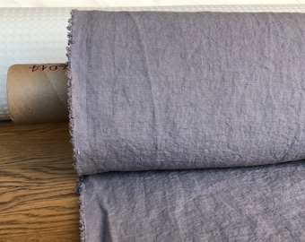Extra Wide Purple Linen Fabric: Softened 250cm Wide