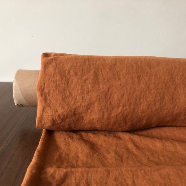 Tela de lino extra ancha: Soft Squash BGO27 - 250 cm de ancho