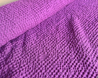 Extra Wide Waffle Linen Cotton Fabric: Natural Absorbent Towel Material