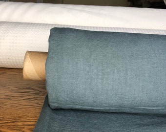 Tessuto BGO41 7/134 100% linea naturale, tessuto di 260 g/145 cm di larghezza per il metro, biancheria da letto, copriletto, tessuto superiore di lino da cucire per yar
