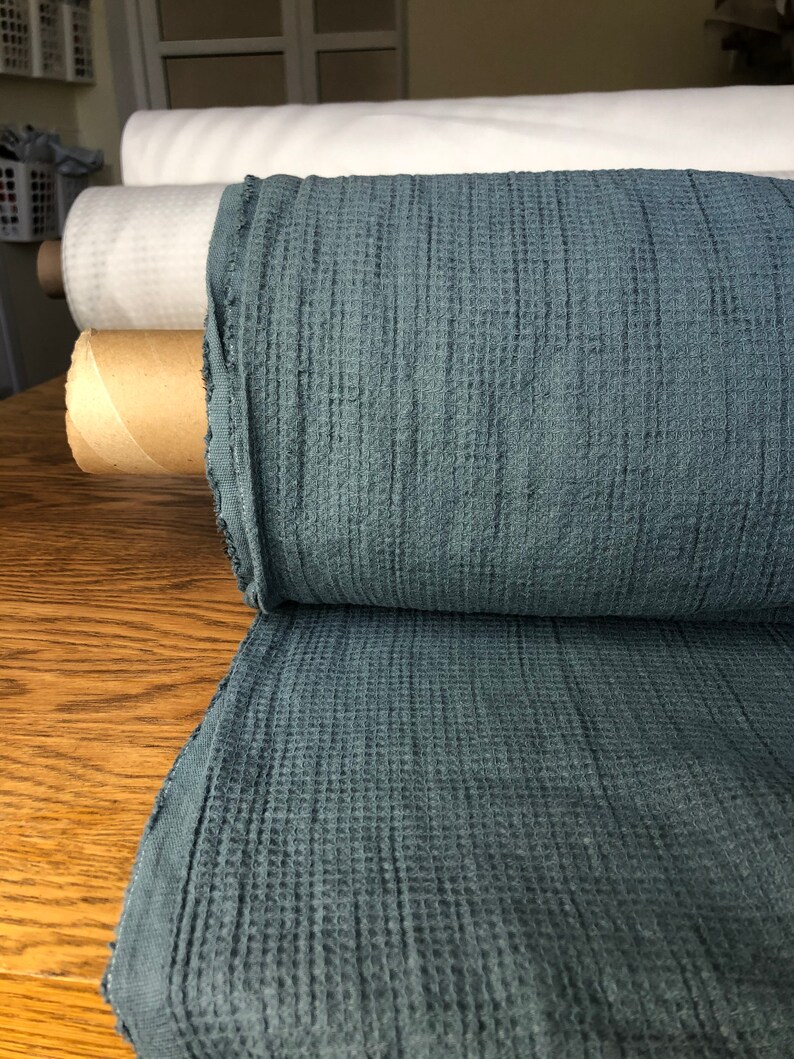 Small Waffle Natural LINEN/COTTON Fabric BGO138 7/134 Etsy