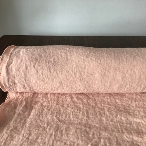 100 EXTRA Wide Natural LINEN Fabric Bgo17soft Pudra 250 Cm Etsy