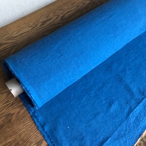 100 % EXTRA ancho natural LINEN tela BGO27soft azul marino, 195 g / 250cm de ancho tela por el metro, ropa de cama imagen 2