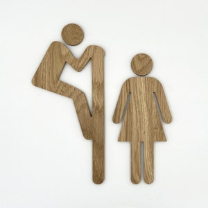 Humorous signs for restrooms