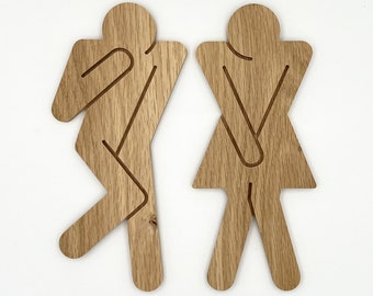 Humorous signs for restrooms