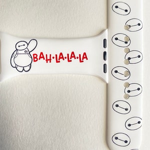 Baymax - Themed Engraved Apple Watch Bands - Silicone and Engraved  38mm 40mm 41mm 42mm 44mm 45mm Series 1-7