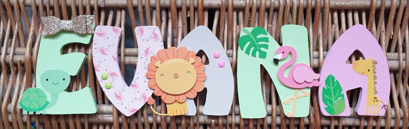 Prenom Enfant Lettre en Bois 8cm - Personnalisable Savane