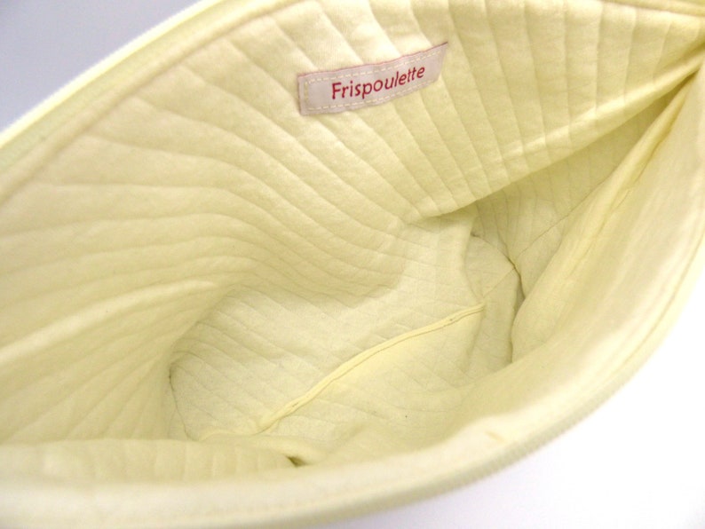 Maxi-toilet and Japanese cotton and suede pouch High-capacity quilted kit