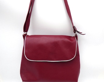 Soft faux leather handbag, shoulder bag