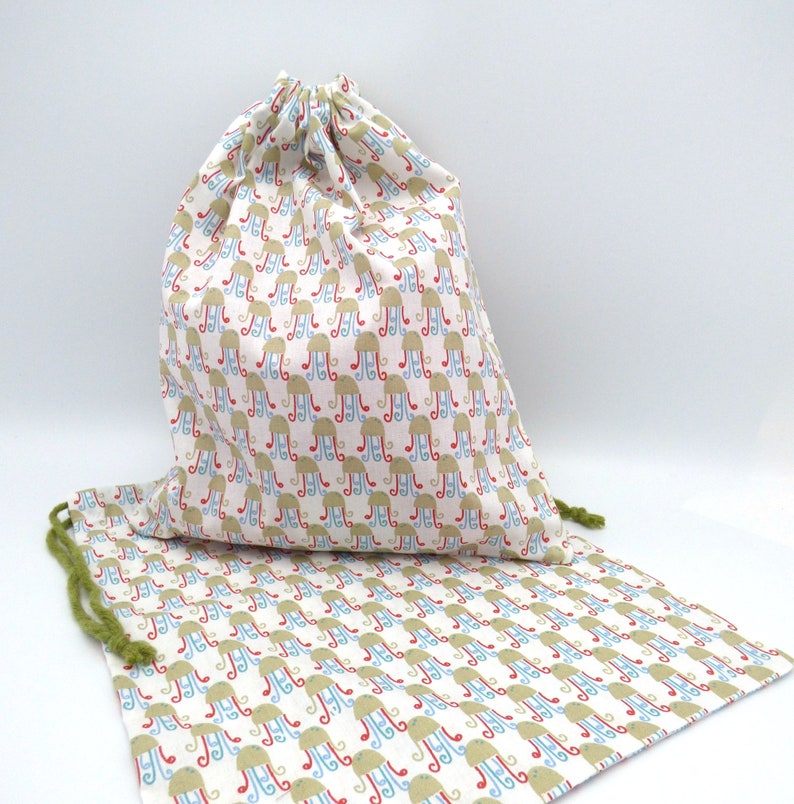 Set of two large bags in bulk bags zero waste with reusable fabric
