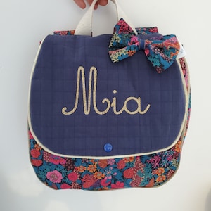 Sac à dos pour entrée en maternelle / crèche personnalisé, liberty Ciara