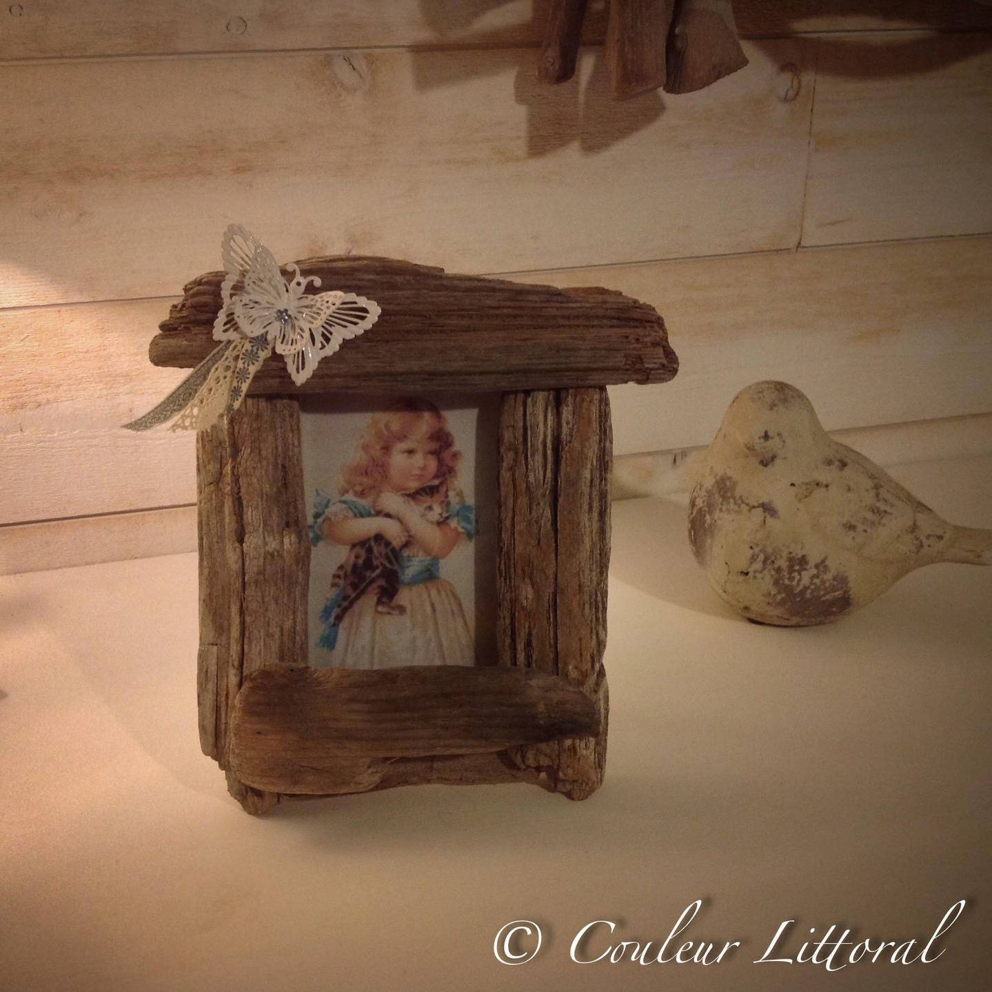 Cadre Photo en Bois Flotté à Poser