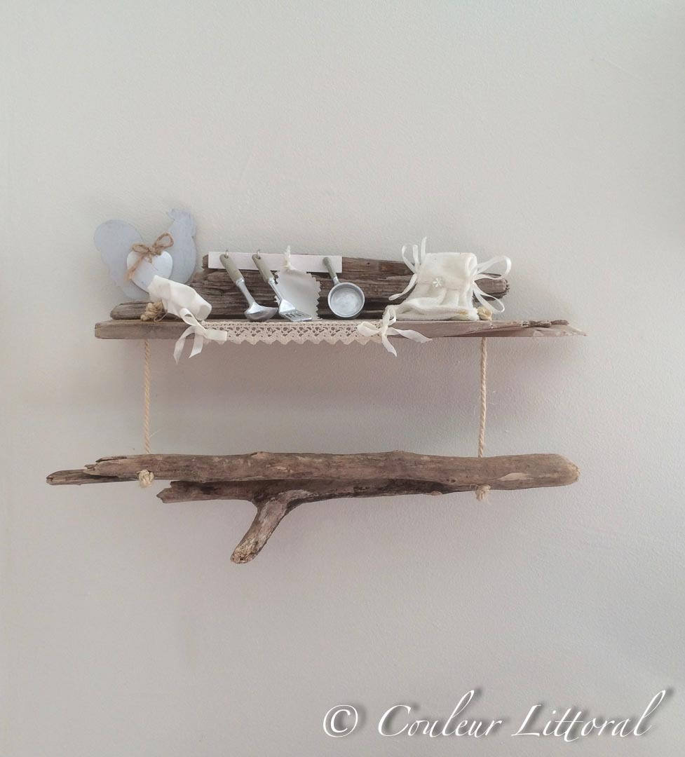 Porte-Torchon Cuisine Mural Bois Flotté