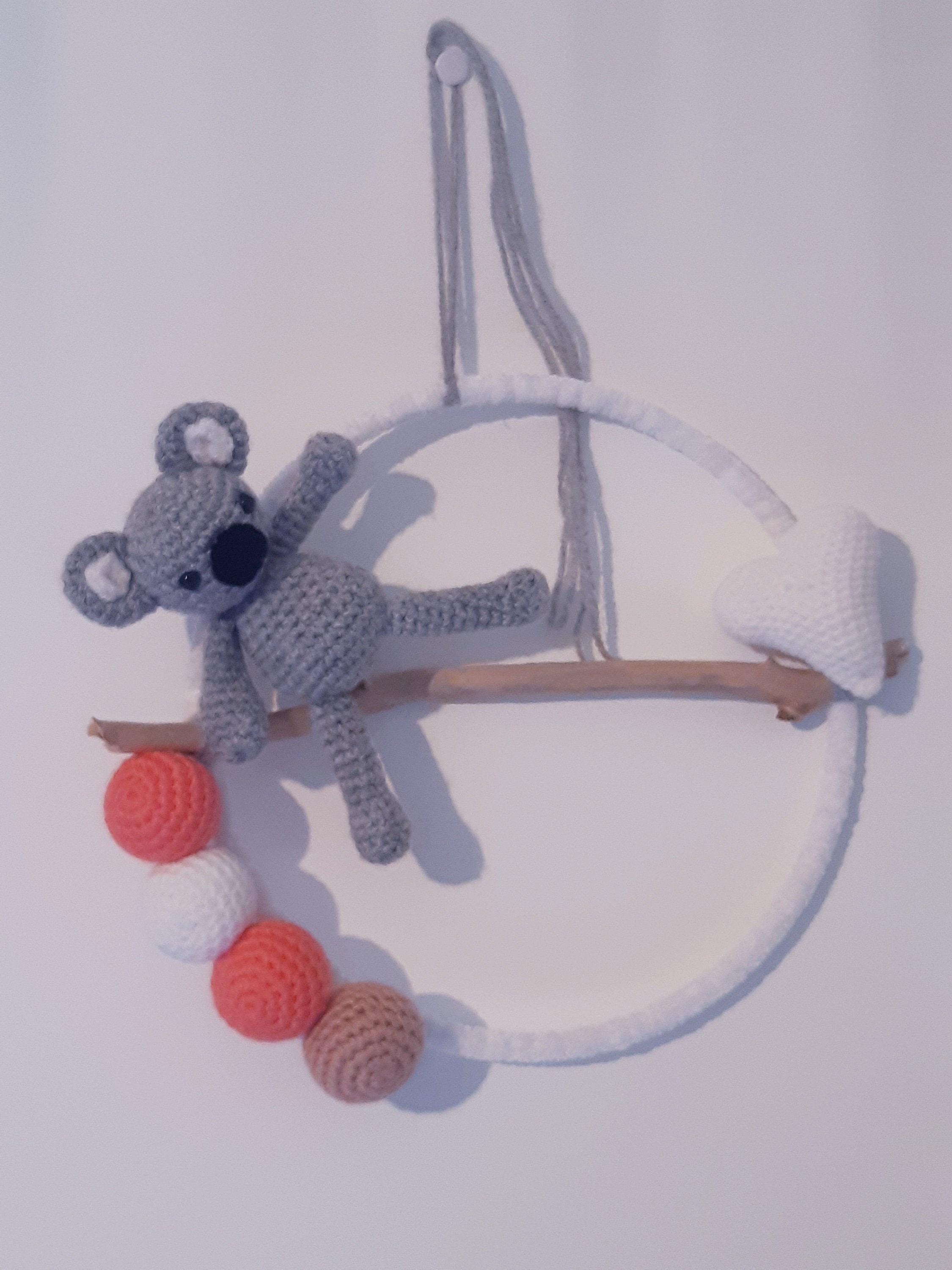 Attrape-Rêve Koala Crochet, Amigurumi Attrape-Rêve, Décoration Chambre Bébé Crochet