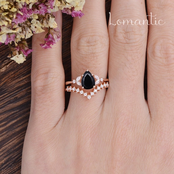 Black moissanite engagement rings best sale