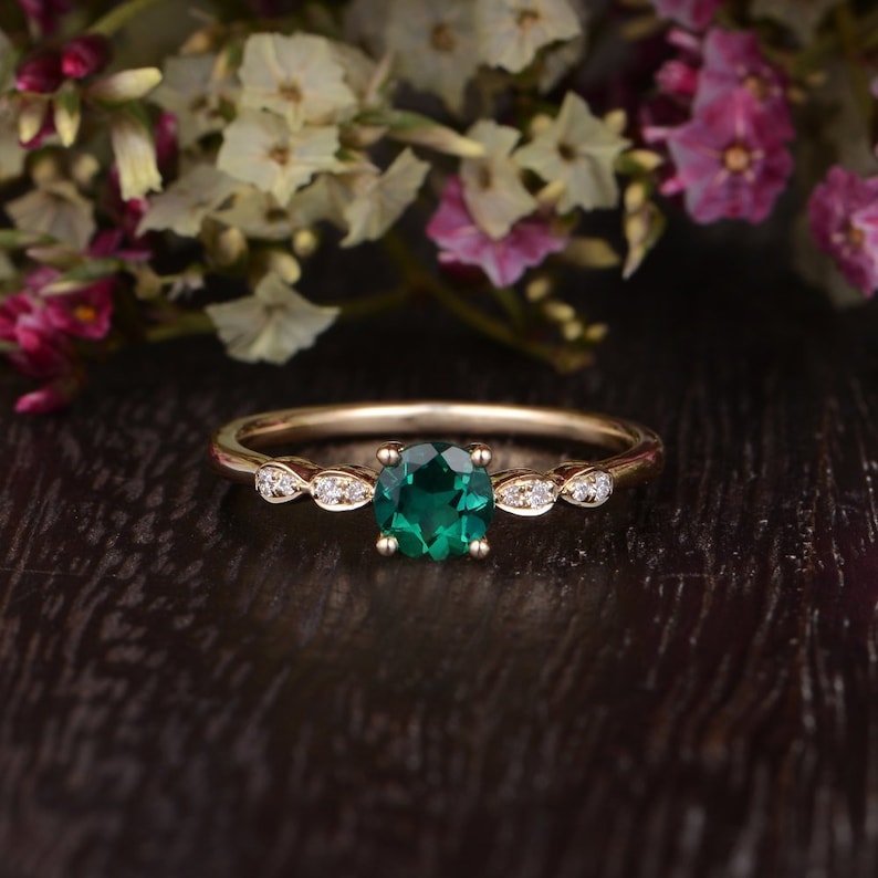 Layaway Plan for Dylan Antique Lab Emerald Ring US 8
