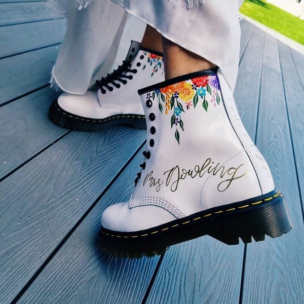 Hand-Painted Dr MartenS/ Boot Service (Shoes not included) / Wedding Boots / Wedding Shoes/