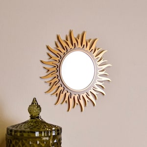 Miroir Soleil or ou vert sauge, décoration idéale pour votre intérieur