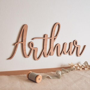 Wooden first name to personalize, wall decoration to decorate a child's room or party, birthday, babyshower, birth gift image 1