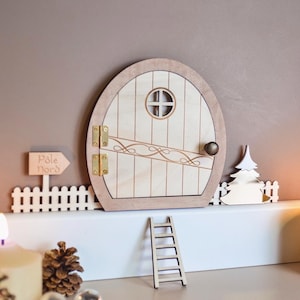 Santa's Elves Magic Door, Christmas Wall Decoration