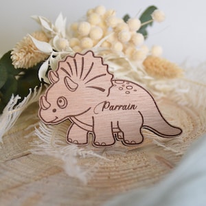 Tischmarker aus Holz in Form eines Dinosauriers, für Taufe, Geburtstag, Kommunion, Hochzeit, originelle Tischdekoration