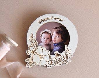 Magnet photo à personnaliser pour la fête des mères ou grands - mères, petite idée cadeau idéale pour les mamies ou maman