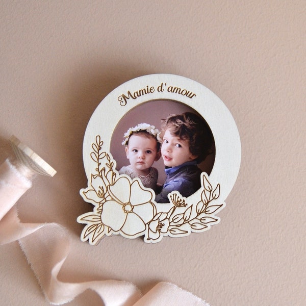 Magnet photo à personnaliser pour la fête des mères ou grands - mères, petite idée cadeau idéale pour les mamies ou maman